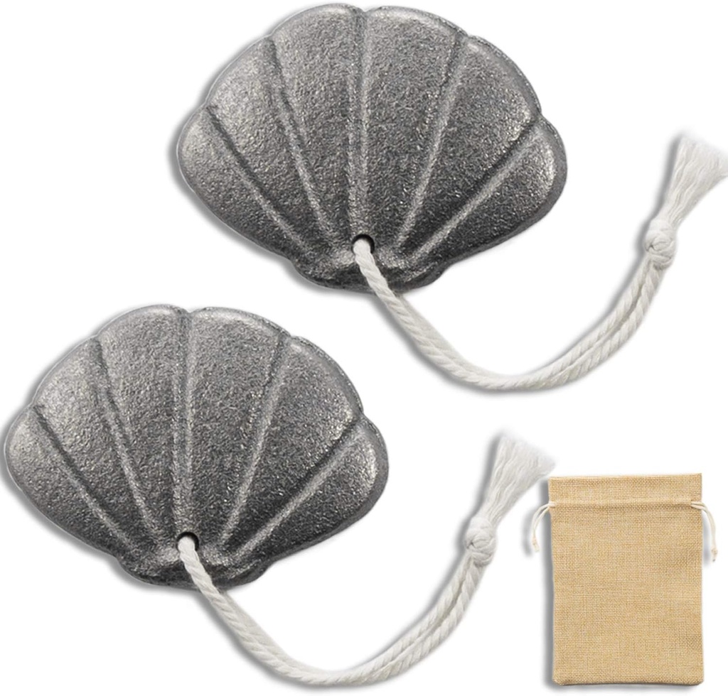 2 Paquetes de Seashell de Hierro con Bolsa - Una fuente natural de hierro para reducir el riesgo de deficiencia, una herramienta eficaz y segura de cocina, ideal para mujeres embarazadas atletas