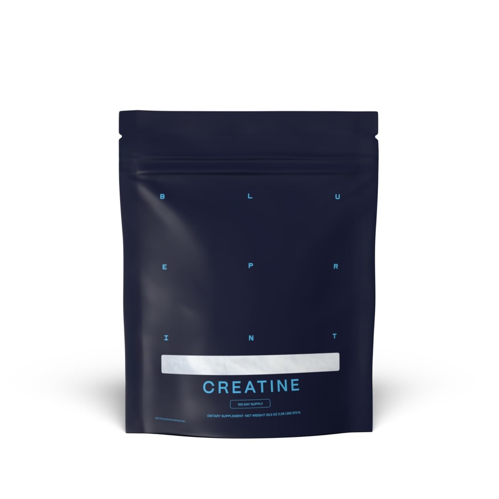 Blueprint Bryan Johnson Creatine Monohydrate Powder – Amino Acid Powder - Suppliment Supports Muscle Growth, Recovery, Strength & Focus – Unflavored Creatine for Women & Hombre – 5g Dose – 100 Servings