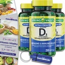 Spring Valley Vitamin D3 Softgels 125 mcg 5000 IU 250 Ct 3 pk (750 Total) + Vitamin Vitality & Pill Container (5 Items)!