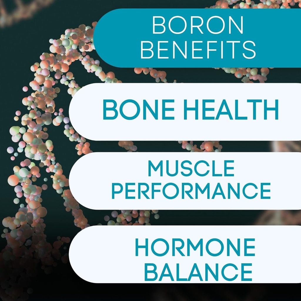 Boron Mineral Supplement - 30mg | 60 Count | Trace Minerals Your Body Needs to Maintain Optimal Health and Wellness.