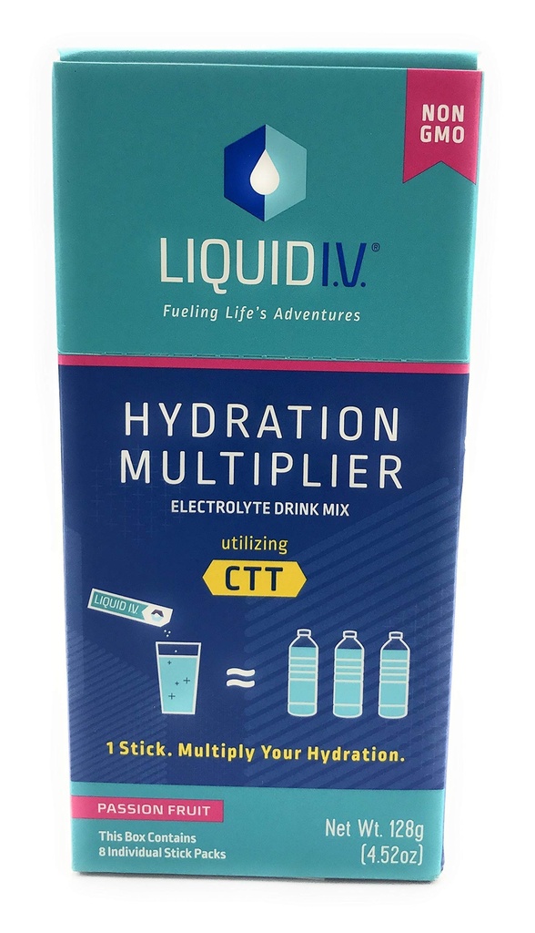 Liquid IV Passion Fruit Hydration Drink Mix 8 Count, 0.56 OZ