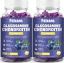 2 Packs 3000MG Glucosamine Chondroitin Gummies - Extra Strength Joint Health & MSM Elderberry Natural Joint Support Suplemento, Flexibilidad, Antioxidant Immune Support for Adults, 120 Gummies.