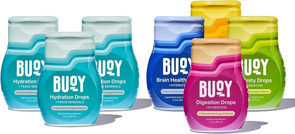 Buoy Electrolyte Drops Variety Pack Bundle 280 Servings  No Sugar, No Sweeteners ← Dietitian Recommended ← Trace Minerals ← Purposefully Unflavored Add to Any Drink
