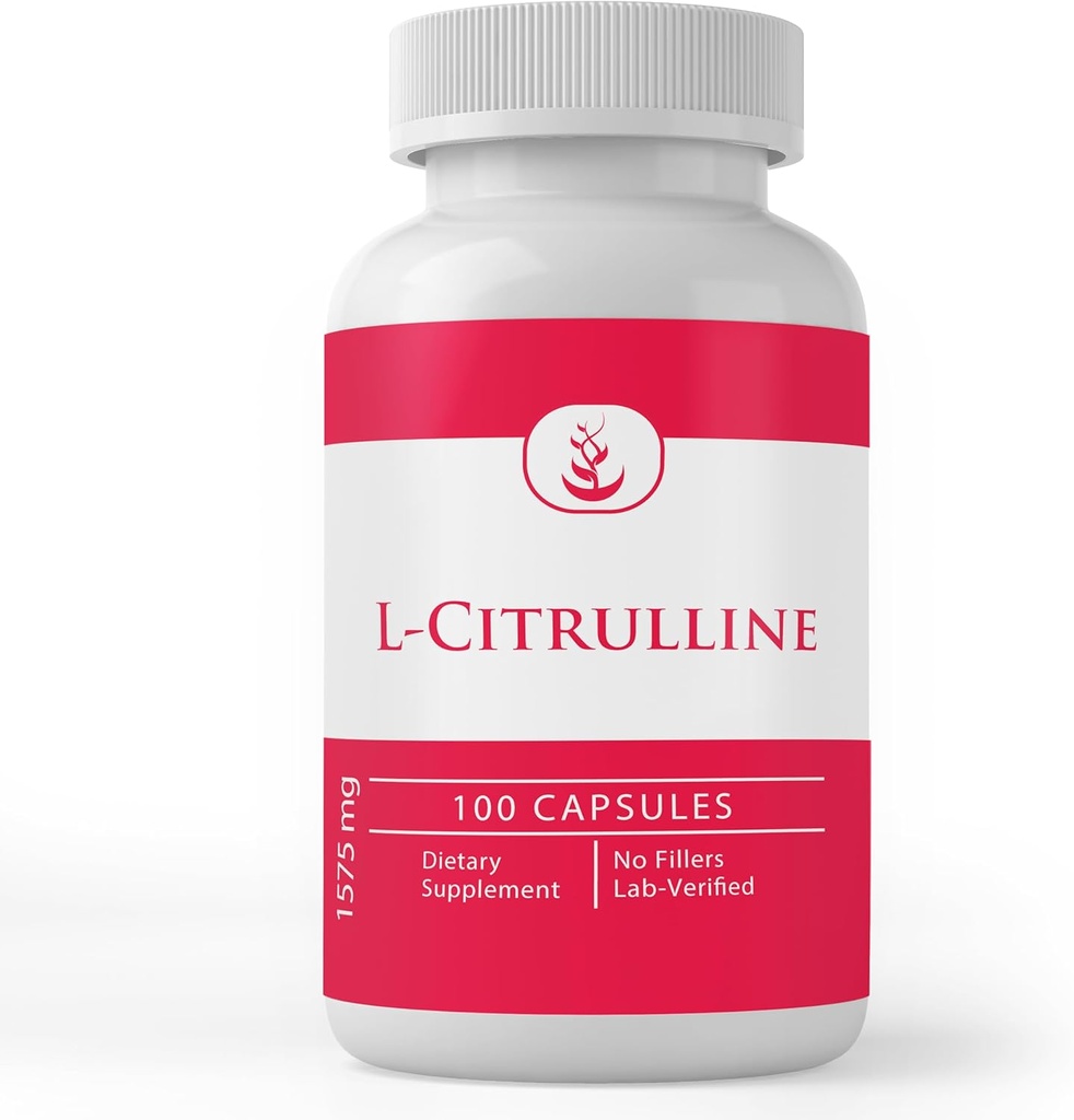 Ingredientes originales puros L-Citrulline, (100 capsules) Siempre puros, sin aditivos ni artillería, Lab Verified