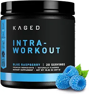 Kaged Intra-Workout Powder In-Kaged BCAAs, L-Citrulline " Beta-Alanine for Endurance 124mg Organic PurCaf Caffeine Coconut Water Powder 20 Servings Blue Raspberry
