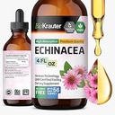BIO KRAUTER Echinacea Drops - Natural Immune Support - Echinacea Tincture Supplement - Vegan, Alcohol & Sugar Free Drops - 4 Fl.Oz.