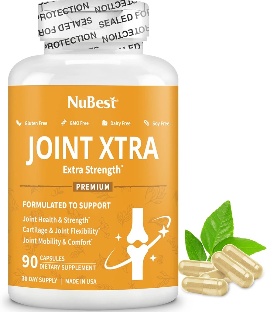 NuBest Joint Xtra - Joint Support Supplement ← Joint Health Formula with Triple Joint Strength - Glucosamine, Chondroitin, Turmeric, MSM TEN 1 Month Supply