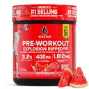 Explosión pre-operatoria de seis estrellas, sandía (30 servidumbres) - Preworkout Energy Powder Suplemento para hombres y mujeres - Pre Workout Drink Mix with Creatine & Beta Alanine - Sports Nutrition Products
