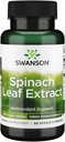 Extracto de la hoja de espinacas Swanson - Suplemento herbal Promoción de la salud general - Green Foods Fórmula w/Beneficial Thylakoids " Chlorophyll - (60 cápsulas de verduras, 650 mg cada uno)