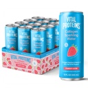 Vital Proteins, Collagen Sparkling Water, Strawberry Blossom, VERISOL® Collagen Peptides + Vitamin C, 0g Sugar, Skin Support Drink, 12 FL OZ Can