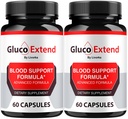 (2 Pack) Gluco Extend - Gluco Extend Capsules Supports Healthy Levels All Natural Ingredients, GlucoExtend Pills Maximum Strength, Glucoextend Advanced Supplement Formula, 120 Capsules for 2 Months