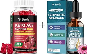Totaria Keto ACV Gummies + gotas de drenaje linfático