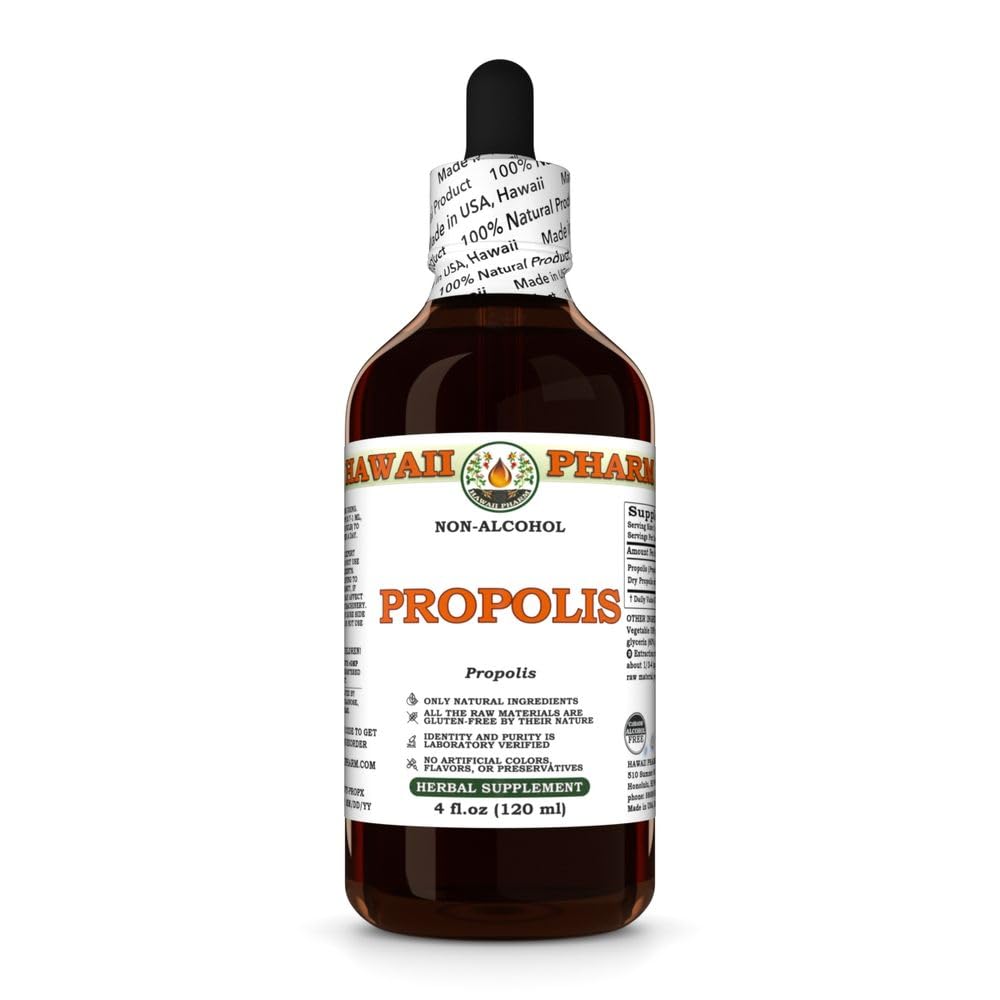 Propolis Glycerite, All Natural, Vegan, Lab Tested Alcohol-Free Liquid Extract - 4 fl.oz
