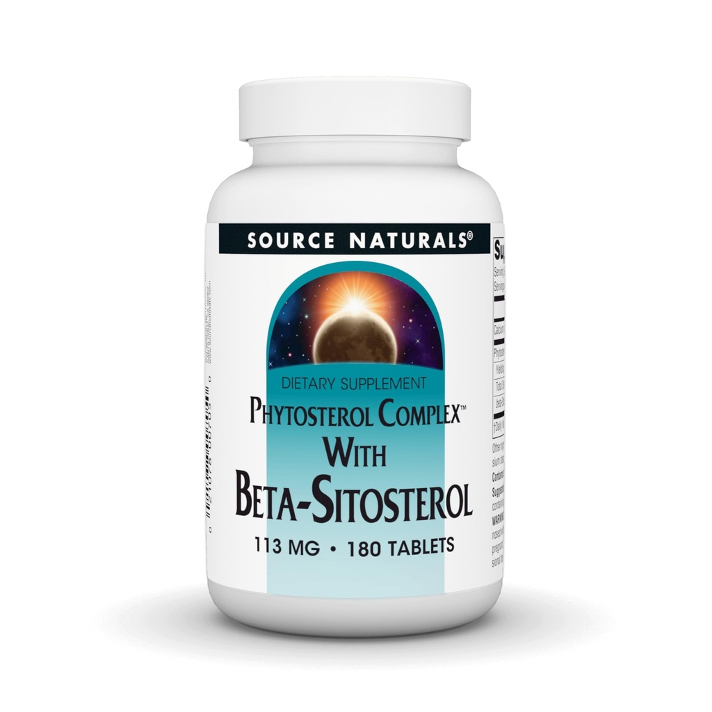 Complejo de Fitosterol natural con Beta-Sitosterol, soporta los niveles de colesterol saludable*, 113 mg - 180 Tabletas