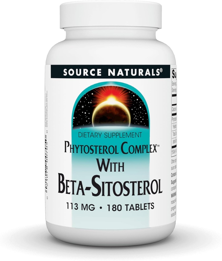 Complejo de Fitosterol natural con Beta-Sitosterol, soporta los niveles de colesterol saludable*, 113 mg - 180 Tabletas