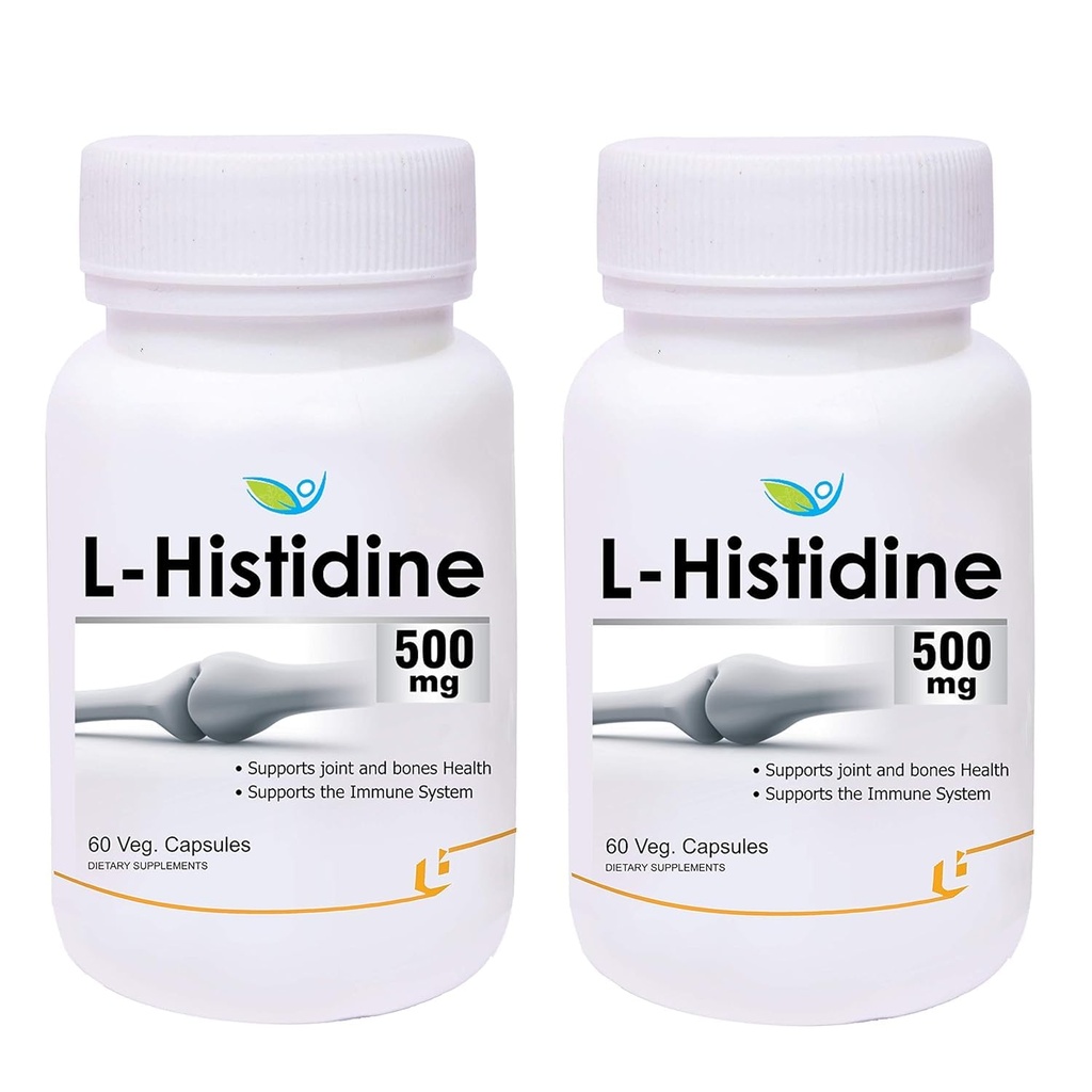 Generic Pub L-Histidine 500mg | 60 Veg Capsules | Pack of 2