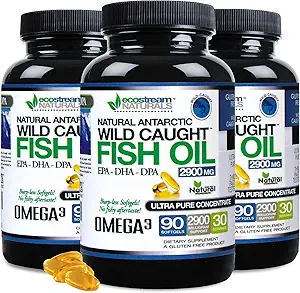 (Pack of 3 Wild Caught Omega 3 2,900 Milligrams. Ahora con aún más DPA-EPA-DHA
