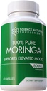 Moringa Capsules (60 Conde) - Moringa Powder Capsules Embalado con Vitaminas Esenciales y Antioxidantes - Moringa Capsule for Brain Support - Moringa Leaf Capsules