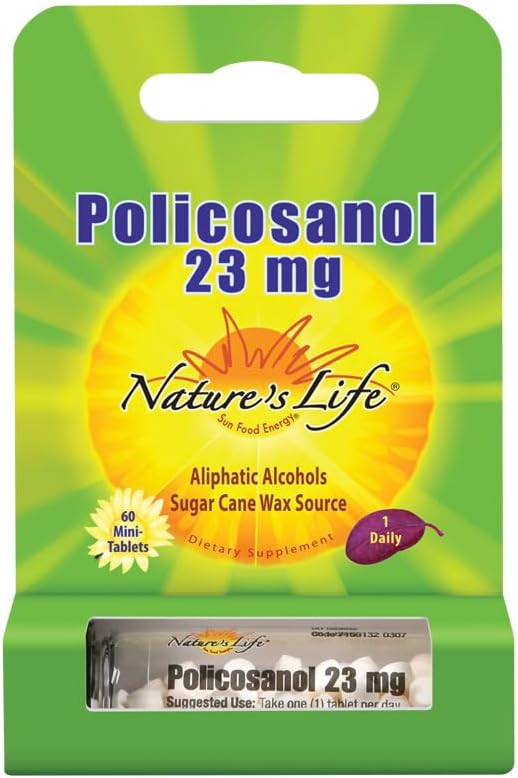 La vida de la naturaleza Policosanol 23mg Apoyo para la salud cardiovascular, la circulación sanguínea " Función cardíaca saludable "