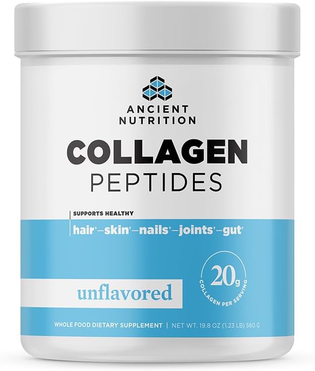 Péptidos antiguos de colágeno de nutrición, péptidos de colágeno, Collagen hidrolizado de sabor, soporta la piel sana, las articulaciones, Gut, Keto y Paleo Friendly, 28 Servimientos, 20g Collagen por Serving