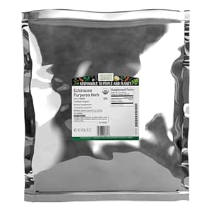 Frontier Co-op Echinacea Purpurea Root, Cut and Sifted, Certified Organic, Kosher  1 lb. Bulk Bag ANTE Echinacea purpurea (L.) Moench