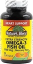 Aceite de pescado azul de la naturaleza 1760 mg Omega 3 fuerza extra - 60 softgels