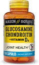 MASON NATURAL Glucosamine Chondroitin Plus Vitamin D3 - Soporta la salud conjunta y ósea, mejor movilidad y flexibilidad, 160 cápsulas
