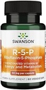 Swanson R-5-P (Riboflavin-5-Phosphate) - Vitamina B2 Suplemento Promoción de Energía, Metabolismo & Vision Health - Natural Wellness Formula - (60 cápsulas)