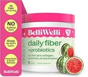 Belli Welli Fiber Supplement for Women &amp; Hombre – Premium Daily Fiber Powder from Organic Acacia with Added Collagen, Electrolytes & Probiotics – No Bloat, Constipation " Gut Health Support (Watermelon)