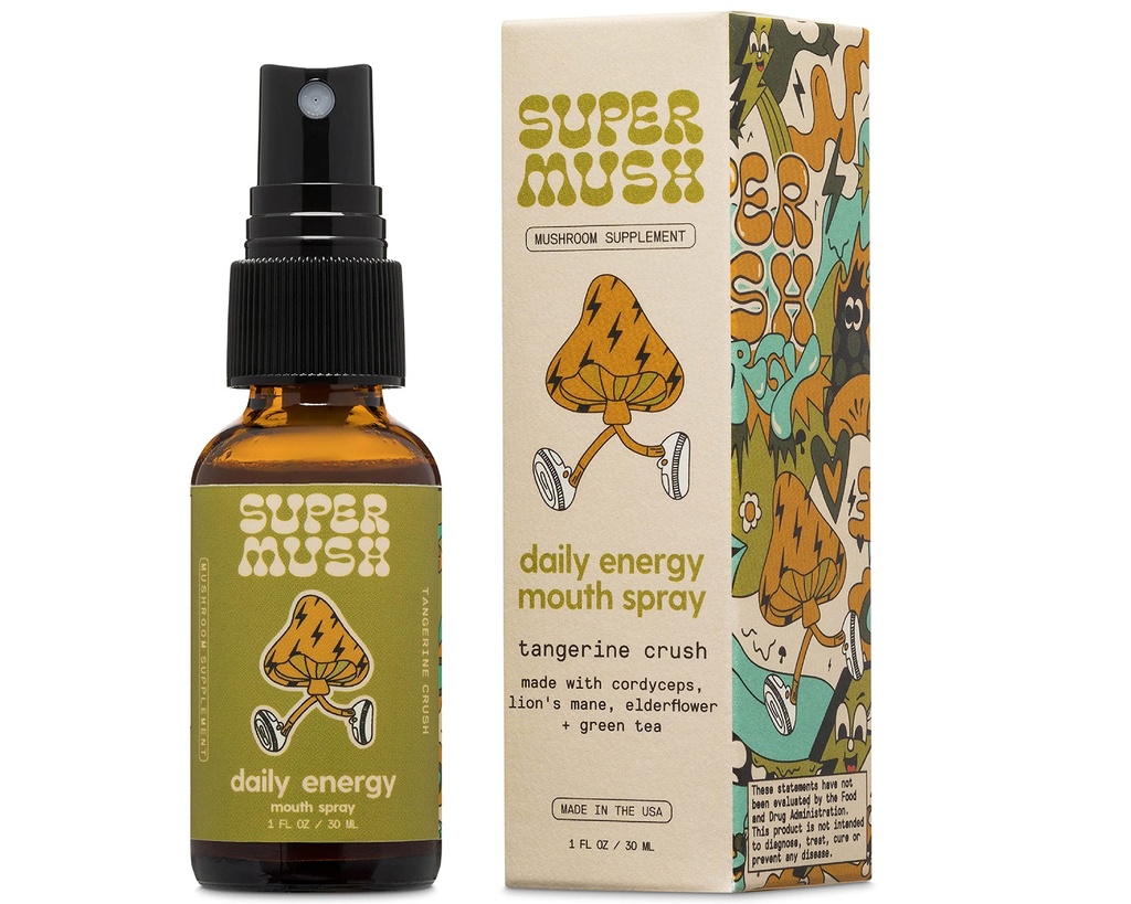 SuperMush Daily Energy Mouth Spray | Mushroom Spray | Pure Liquid Spray