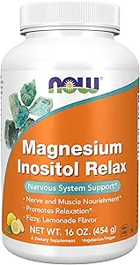 AHORA Alimentos Suplementos, pobre Magnesio Inositol Relax, Nervous System Support*, Fizzy Lemonade Flavor, 16-Ounce