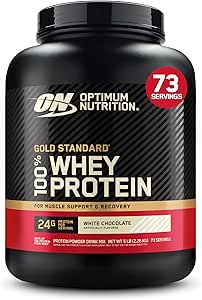 Optimum Nutrition Gold Standard 100% Whey Protein Powder, White Chocolate, 5 Pound (Packaging May Vary)
