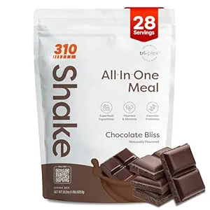 310 Nutrición All-In-One Meal Replacement Shake Powder - Plant-Based Protein Smoothie Blend w/High Fiber, Probiotics & Adaptogens - Low Carb, Vegan, Keto & Paleo Friendly - Chocolate Bliss - 14 Srv
