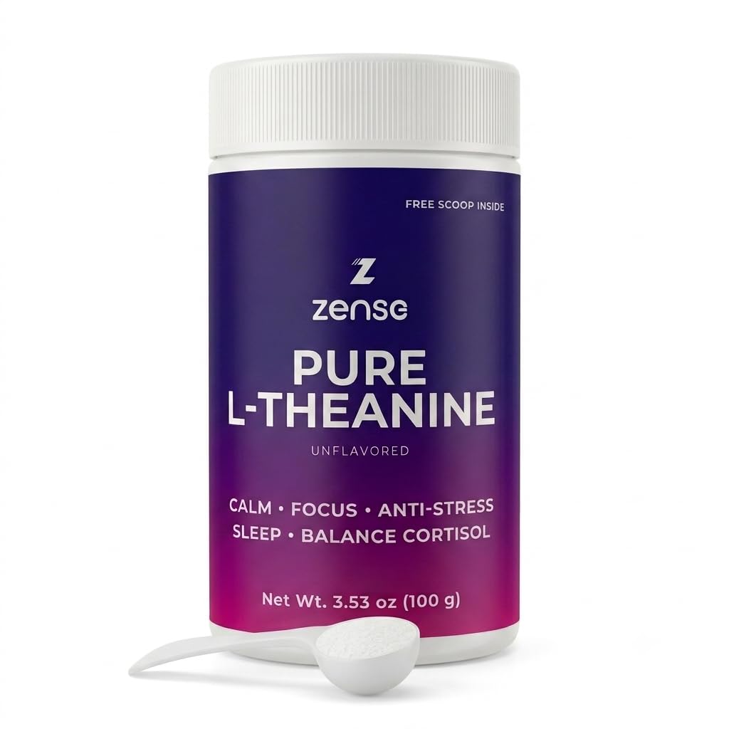 Pure L-Theanine Powder 100% [100gm-500 Servings] Natural L-Theanine Supplement - Only 1 Ingredient, Free of Sugar,Soy, Filler, Melatonin, Non-GMO, Vegan