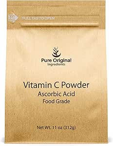 PURE ORIGINAL INGREDIENTES Vitamina C Polvo, 11 oz, Ácido ascórbico