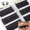D-Curly Cluster Eyelash Extensions 480Pcs Volume Lash Extensions DIY Eyelash Extensions for Beginners Wispy Eyelash Clusters Natural Full Thick Individual Lashes Clusters (60D 80D 100D Mixed, 10-16MM)
