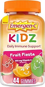 Emergen-C Kidz Daily Immune Support Dietary Supplements, Flavored Gummies with Vitamin C and B Vitamins, Fruit Fiesta Flavored Gummies, Back to School Essentials - 44 Count