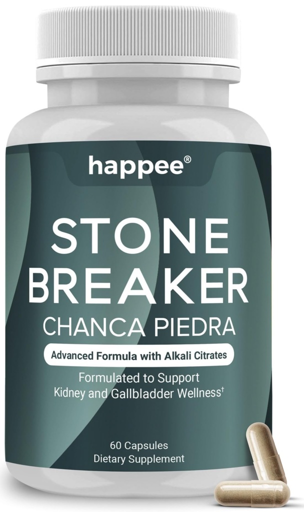 Chanca Piedra Breaker Kidney &amp; Gallbladder Cleanse – Kidney Stone Dissolver & Passage Support - High Potency Phyllanthus Niruri with Magnesium, Potassium & Herbal Blend - 60 cápsulas