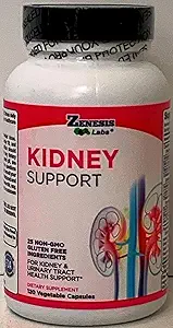Zenesis Labs Kidney Cleanse Detox Flush &amp; Repair Urinary Tract Support - Gluten Free - Natural Cranberry Extract Herbal Supplement Blend (120 Capsules/Bottle) 60 Day Supply