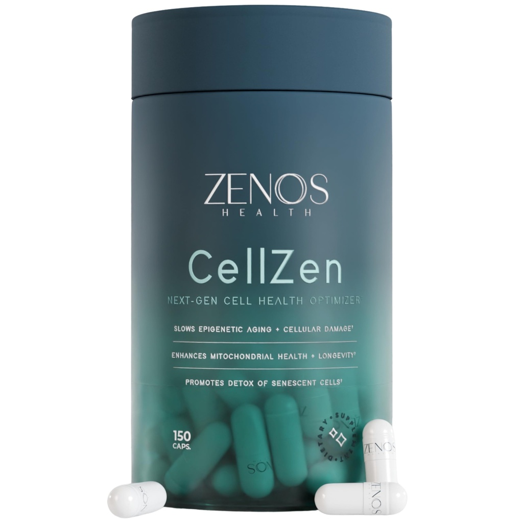 Zenos Health CellZen NAC 1000mg – N-Acetyl Cysteine Supplement for Cellular Health & Detox Support | Helps Optimize Glutathione Level, Mitochondrial Energy & Anti-Inflammation | Made in USA | 150 Caps