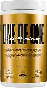 ONE of ONE Pre-Workout cargado – High-Stim Energy, Focus ' Endurance with EndoFloTM, Genius PureTM Alpha GPC, NeuroRushTM, Dynamine®, No Crash, Gluten Free – Pink Burst