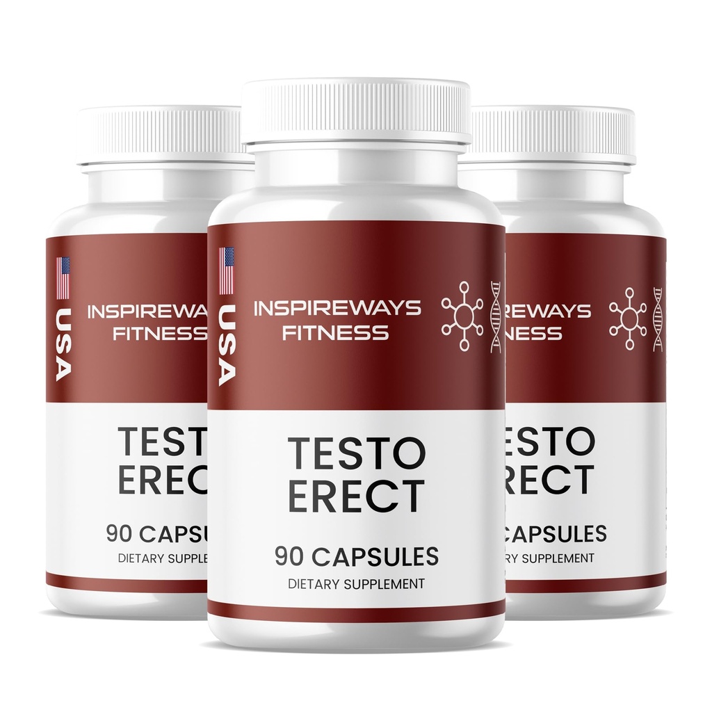 TestoErect Capsules, Advanced Formula for Maximum Strength, Performance, Stamina & Energy Support (270 Capsule)