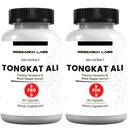 Research Labs Longjack Tongkat Ali 2 Pack Extract Capsules - Highly Concentrated Potent Extract | Strength, Drive, Performance & Muscle Mass
