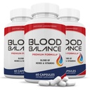 Laboratorios justificados (3 Pack Blood Balance Advanced Formula 620MG Píldoras de suplemento 180 cápsulas