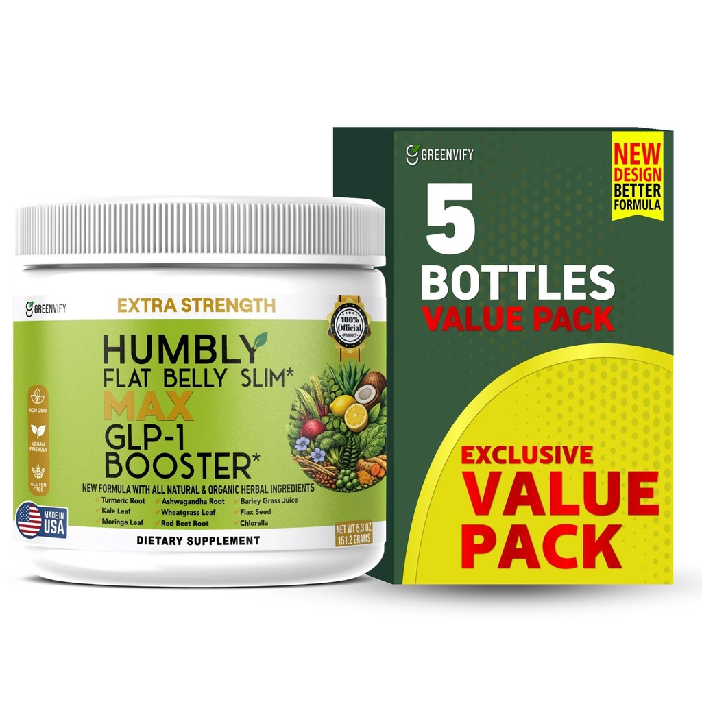 Humbly Flat Belly Booster, Organic Herbal Ingredients, 5.3 oz (5)