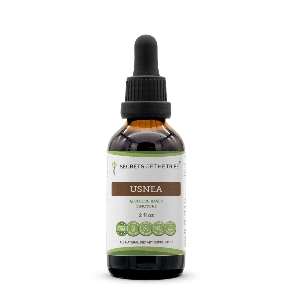 Secrets of the Tribe Usnea Tincture Alcohol Extract, Usnea spp. Dried Lichen 2 oz