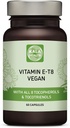 Fórmula Vegana Única con todos los 8 Tocoferols y Tocotrienols Vitamina E – No contiene metales pesados, contaminantes o conservadores - Certified Sustainable - Hair, Scars and Skin (60)