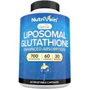 Nutrivein Premium Liposomal Glutathione Suplemento 700 mg - 60 cápsulas - Glutathione pura - Antioxidante maestro - Protección celular, limpieza, hígado, cerebro, vitalidad y defensas