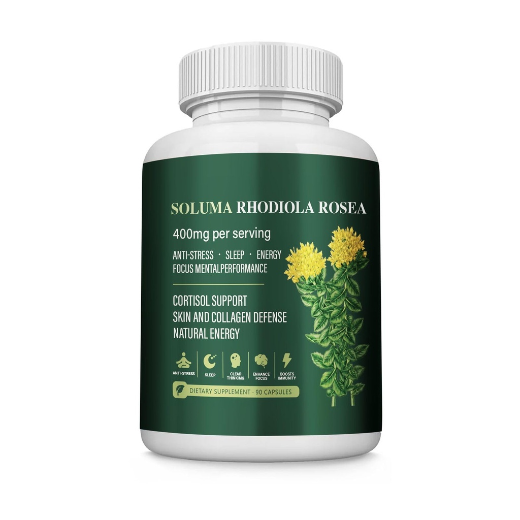Supplement 400mg，Rhodiola Rosea Supplement with Bioperine-60 Capsules