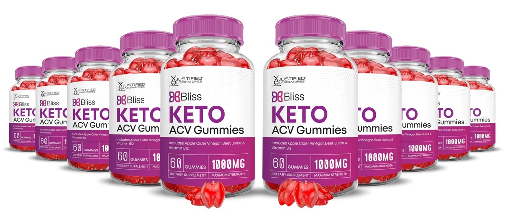 (10 Pack) Bliss Keto ACV Gummies Advanced Formula 1000MG X 10 Bliss Keto Gummies Apple Cider Vinegar Boost Formulated with Pomegranate Beet Juice Powder B12 Vegan Non GMO 600 Gummys